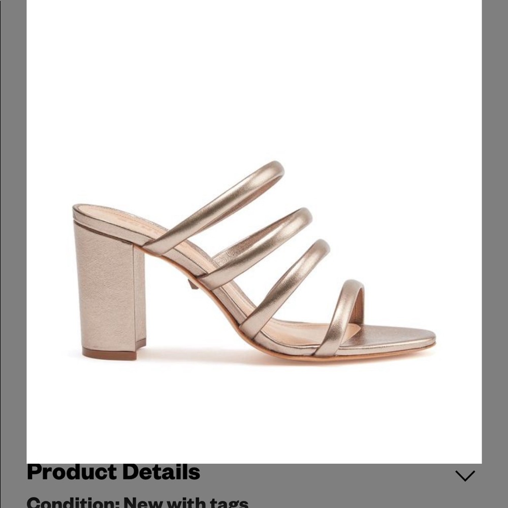 Schutz Felisa Bronze Block Heels size 9